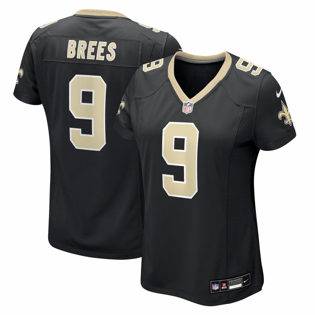 Nike Drew Brees New Orleans Saints Women's Team Game Jersey Black
