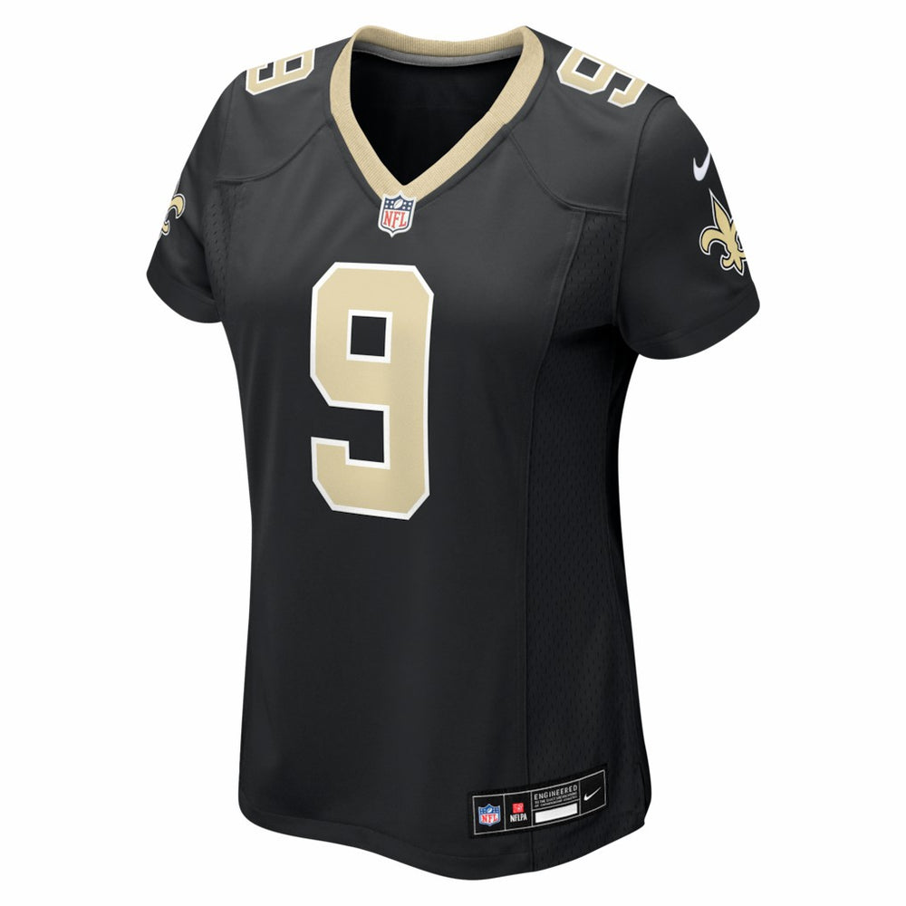 Nike Drew Brees New Orleans Saints Women's Team Game Jersey Black