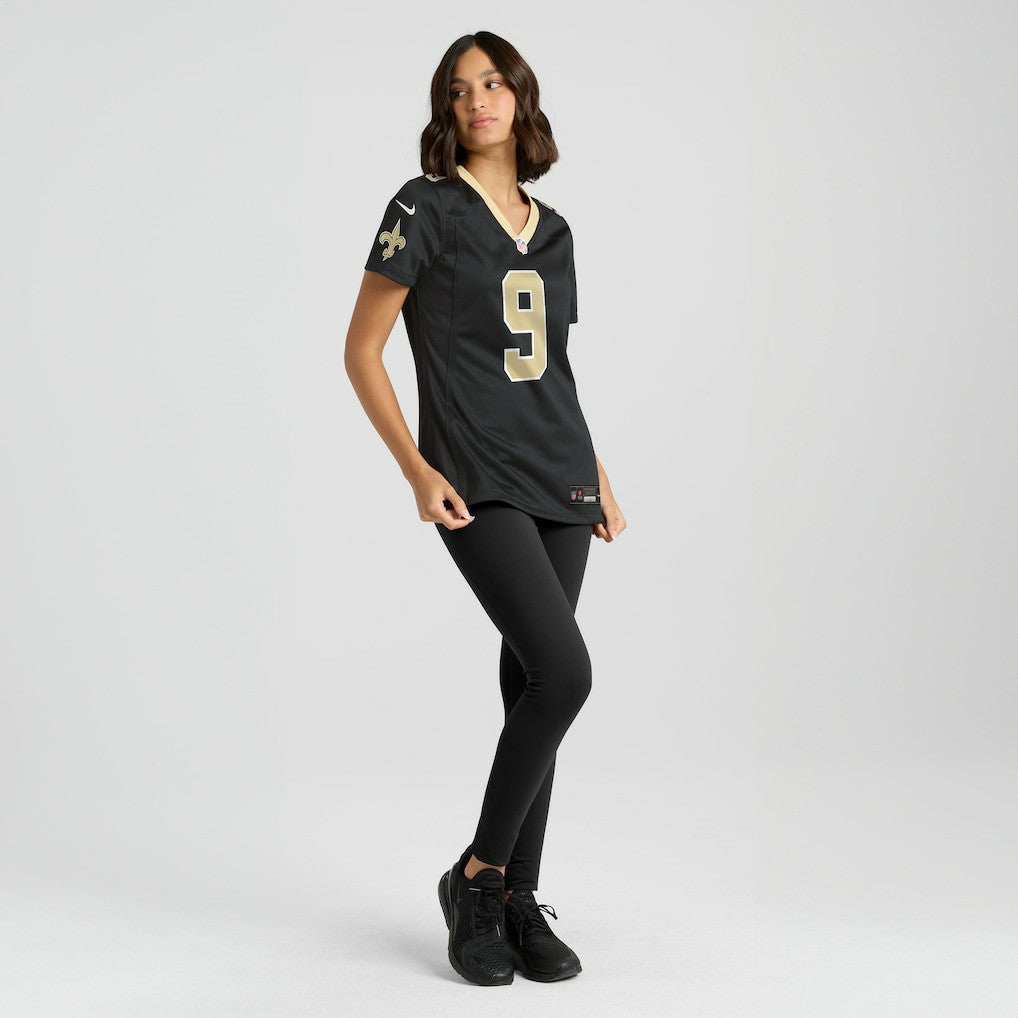 Nike Drew Brees New Orleans Saints Women's Team Game Jersey Black