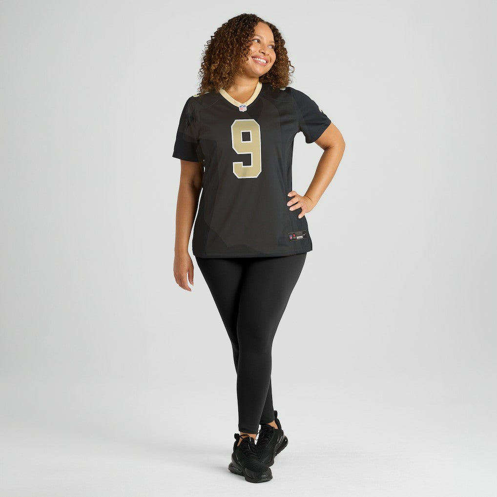 Nike Drew Brees New Orleans Saints Women's Team Game Jersey Black