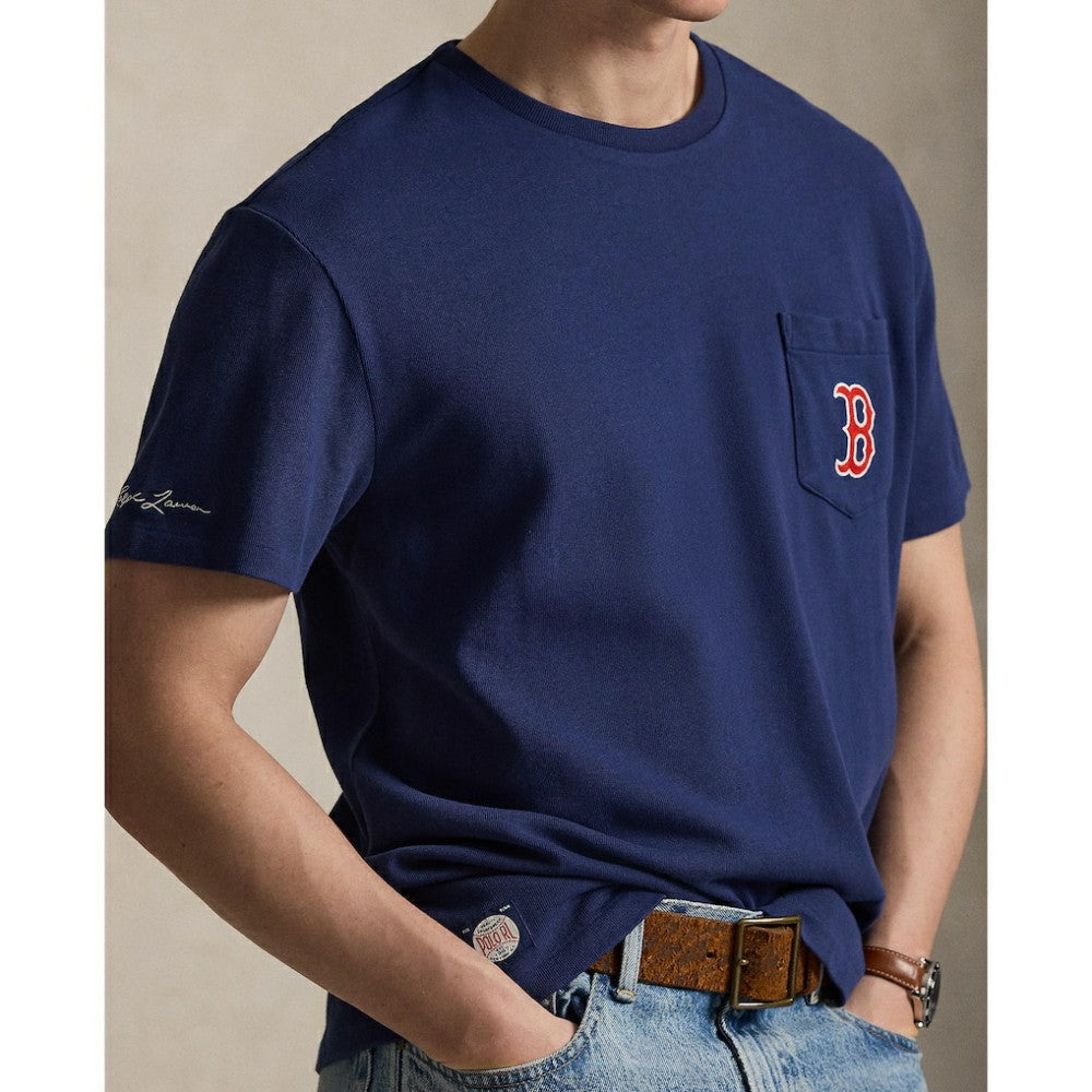 Red Sox Polo Ralph Lauren T-Shirt - Navy - MLB on Sale