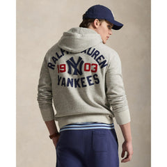 Yankees Polo Ralph Lauren Fleece Hoodie - Gray - MLB Discount