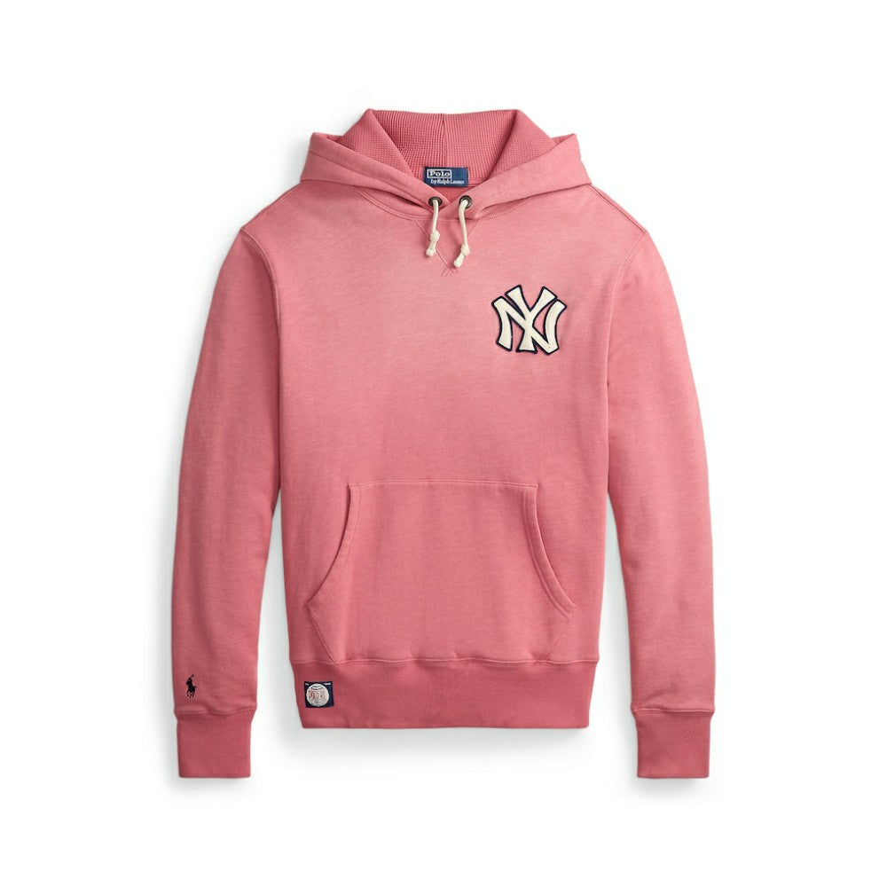 Yankees Polo Ralph Lauren Fleece Hoodie - Red - MLB Sale