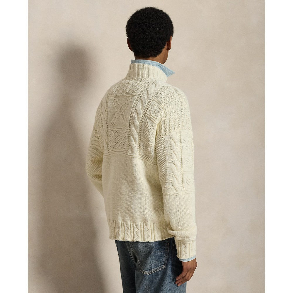 Yankees Polo Ralph Lauren Sweater - Cream - MLB Discount