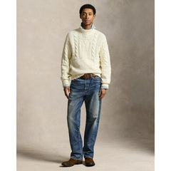Yankees Polo Ralph Lauren Sweater - Cream - MLB Discount