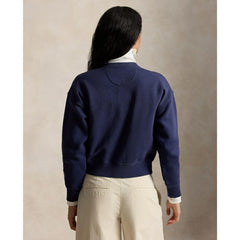 Yankees Polo Ralph Lauren Women's Seasonal Knit Full-Snap Cardigan - Navy - MLB Discount