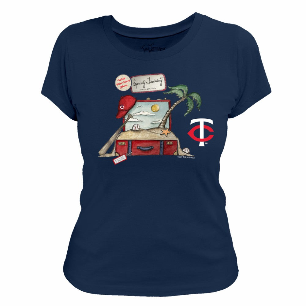 Minnesota Twins Tiny Turnip Women's 2026 Spring Training T-Shirt - Navy - MLB Online