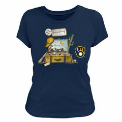 Milwaukee Brewers Tiny Turnip Women's 2026 Spring Training T-Shirt - Navy - MLB Lifestyle