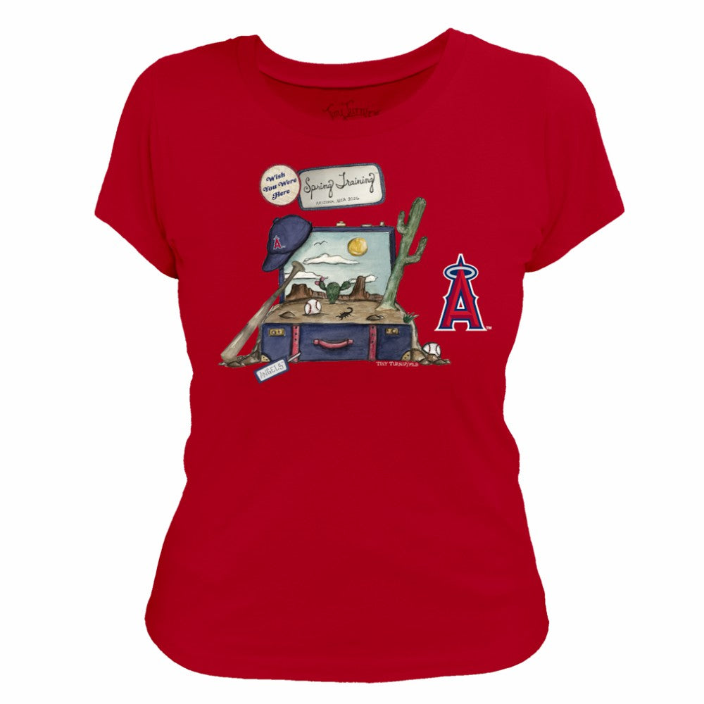 Los Angeles Angels Tiny Turnip Women's 2026 Spring Training T-Shirt - Red - MLB Online