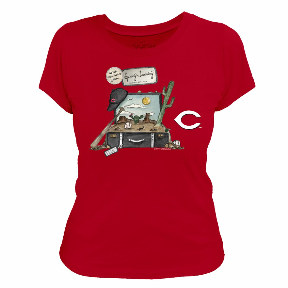Cincinnati Reds Tiny Turnip Women's 2026 Spring Training T-Shirt - Red - MLB on Sale
