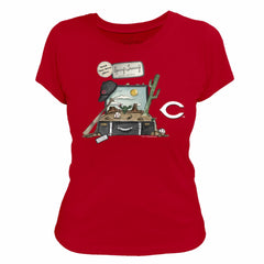 Cincinnati Reds Tiny Turnip Women's 2026 Spring Training T-Shirt - Red - MLB on Sale