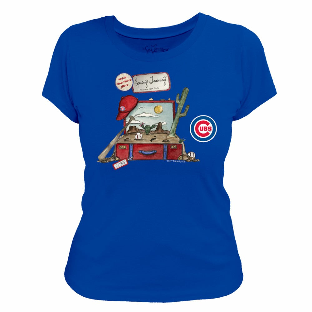 Chicago Cubs Tiny Turnip Women's 2026 Spring Training T-Shirt - Royal - MLB Sale