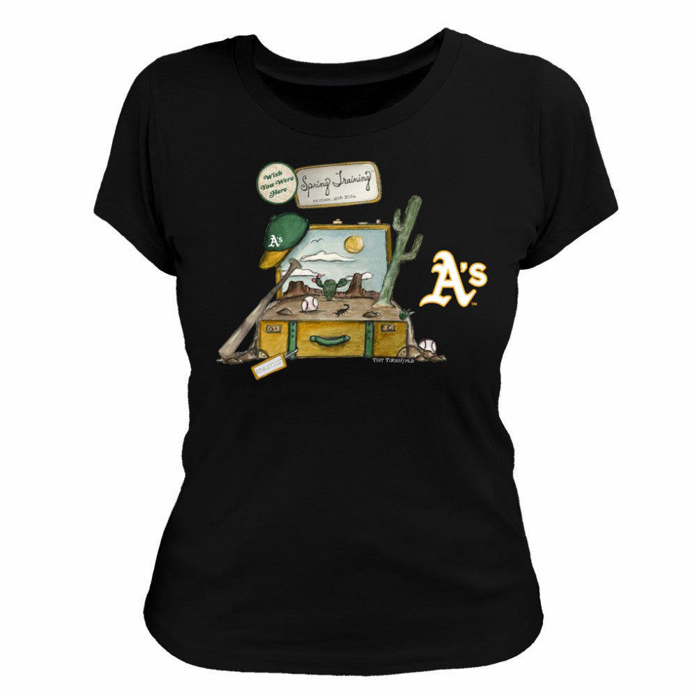 Athletics Tiny Turnip Women's 2026 Spring Training T-Shirt - Black - MLB on Sale