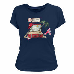 Atlanta Braves Tiny Turnip Women's 2026 Spring Training T-Shirt - Navy - MLB Sale