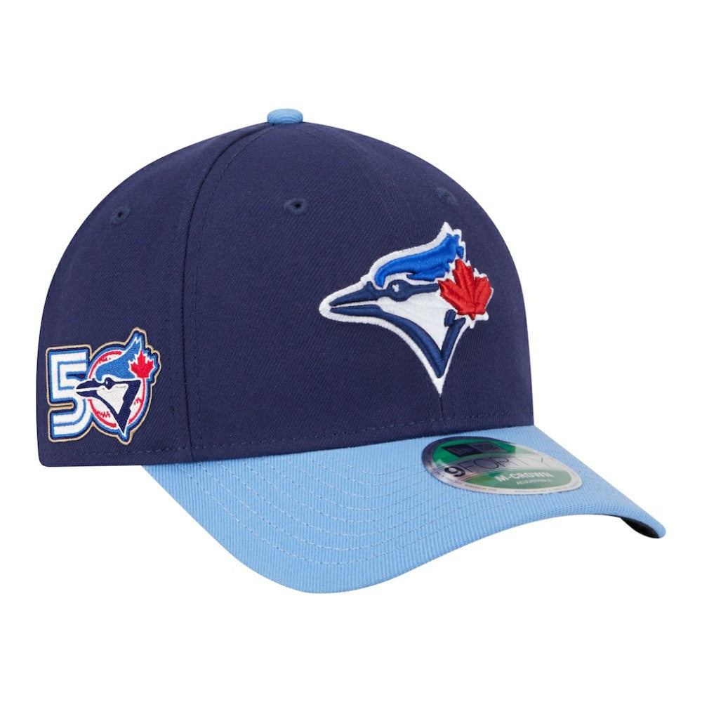 Toronto Blue Jays New Era 50th Season Player Replica Side Patch 9FORTY Adjustable Hat - Navy - New Era Sale