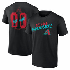 Arizona Diamondbacks  Hustle Personalized Name & Number T-Shirt - Black - MLB Sale