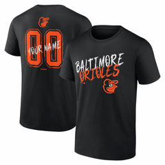 Baltimore Orioles  Hustle Personalized Name & Number T-Shirt - Black - MLB Online