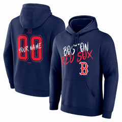 Boston Red Sox  Hustle Personalized Name & Number Hoodie - Navy - MLB Online