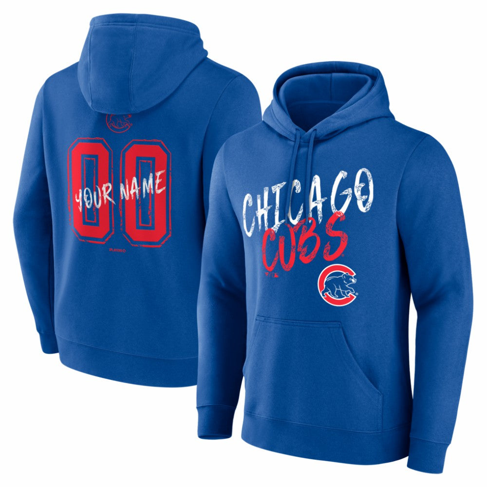 Chicago Cubs  Hustle Personalized Name & Number Hoodie - Royal - MLB Online
