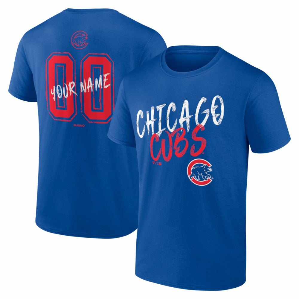 Chicago Cubs  Hustle Personalized Name & Number T-Shirt - Royal - MLB on Sale