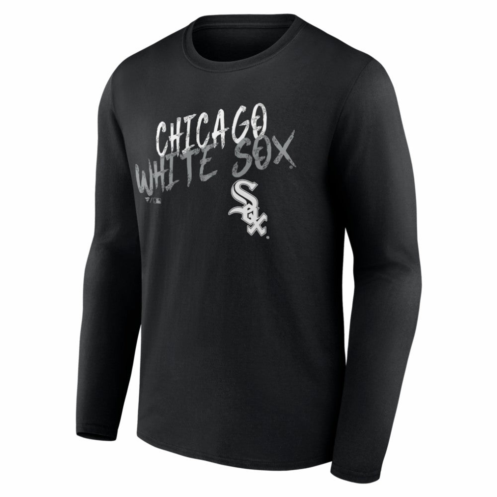 Chicago White Sox  Hustle Personalized Name & Number Long Sleeve T-Shirt - Black - MLB on Sale