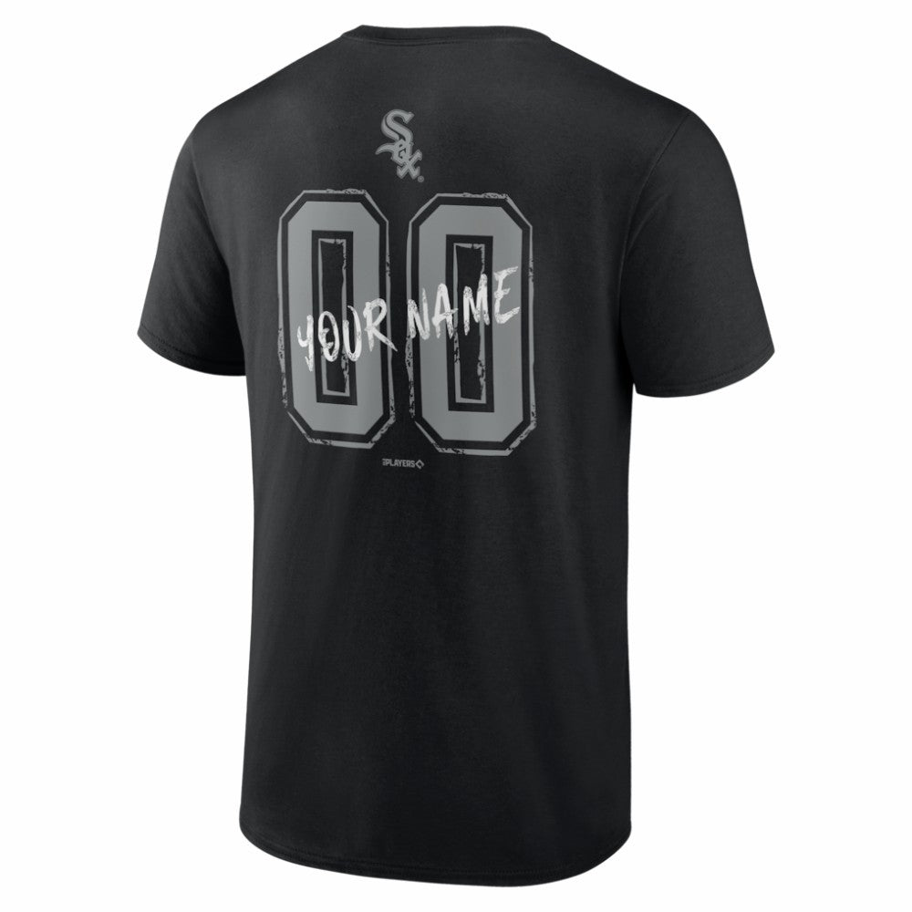 Chicago White Sox  Hustle Personalized Name & Number T-Shirt - Black - MLB Lifestyle