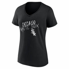Chicago White Sox Women's Hustle Personalized Name & Number V-Neck T-Shirt - Black - MLB Sale