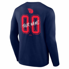Cleveland Guardians  Hustle Personalized Name & Number Long Sleeve T-Shirt - Navy - MLB Discount