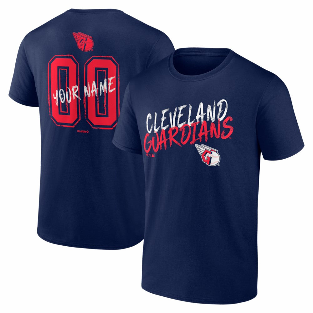 Cleveland Guardians  Hustle Personalized Name & Number T-Shirt - Navy - MLB Online
