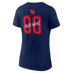 Cleveland Guardians Women's Hustle Personalized Name & Number V-Neck T-Shirt - Navy - MLB Sale