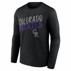 Colorado Rockies  Hustle Personalized Name & Number Long Sleeve T-Shirt - Black - MLB Discount