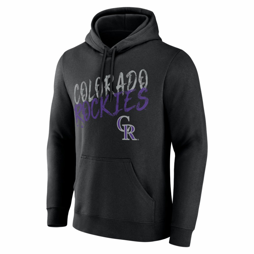 Colorado Rockies  Hustle Personalized Name & Number Hoodie - Black - MLB Lifestyle