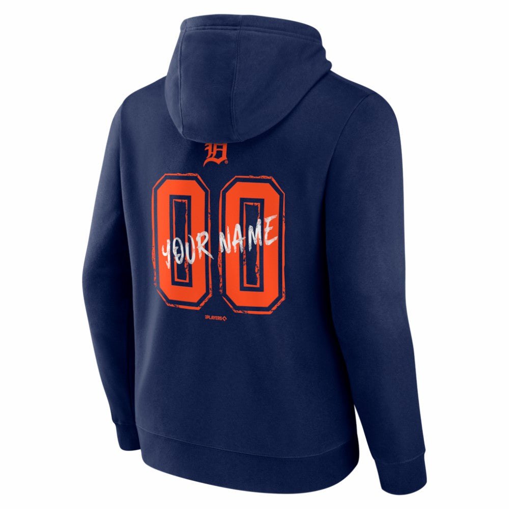 Detroit Tigers  Hustle Personalized Name & Number Hoodie - Navy - MLB Discount