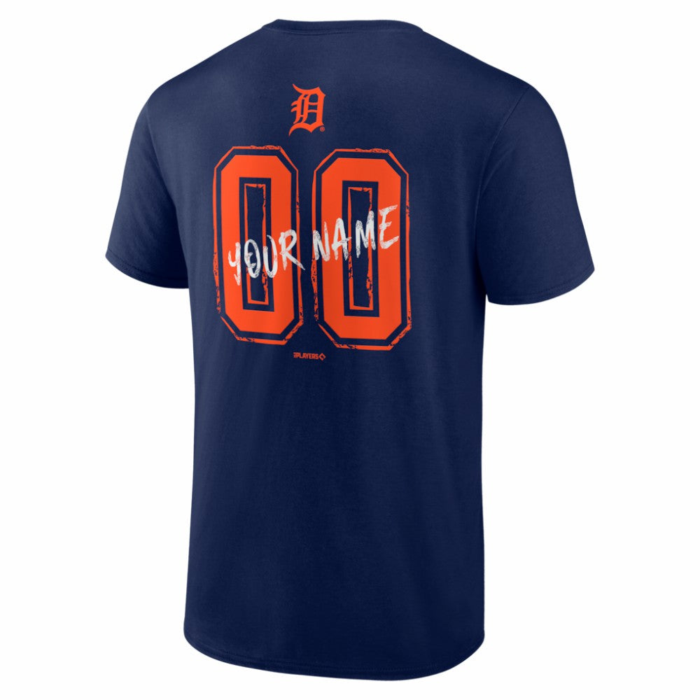 Detroit Tigers  Hustle Personalized Name & Number T-Shirt - Navy - MLB Sale
