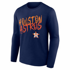 Houston Astros  Hustle Personalized Name & Number Long Sleeve T-Shirt - Navy - MLB Sale