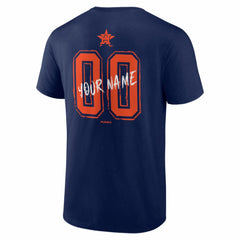 Houston Astros  Hustle Personalized Name & Number T-Shirt - Navy - MLB Discount