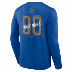 Kansas City Royals  Hustle Personalized Name & Number Long Sleeve T-Shirt - Royal - MLB Online