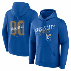 Kansas City Royals  Hustle Personalized Name & Number Hoodie - Royal - MLB Lifestyle