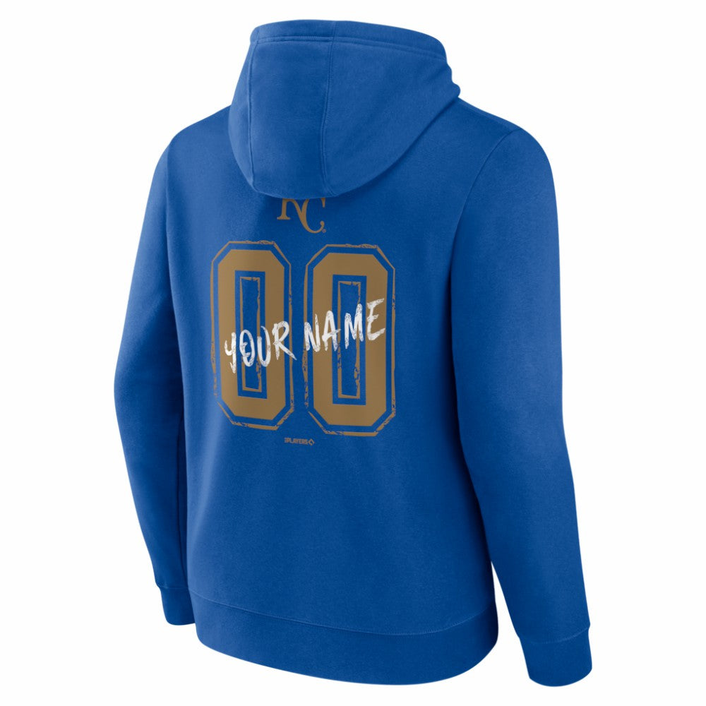Kansas City Royals  Hustle Personalized Name & Number Hoodie - Royal - MLB Lifestyle