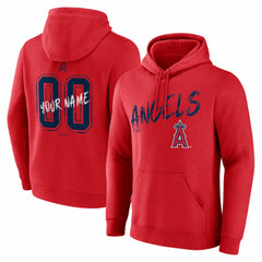 Los Angeles Angels  Hustle Personalized Name & Number Hoodie - Red - MLB Sale