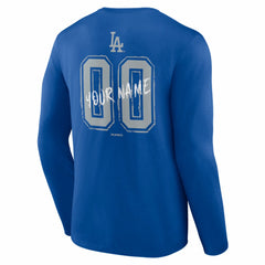 Los Angeles Dodgers  Hustle Personalized Name & Number Long Sleeve T-Shirt - Royal - MLB Online