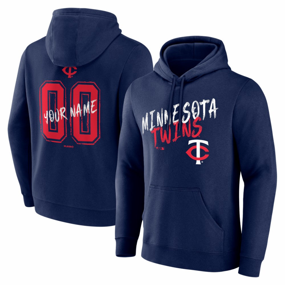 Minnesota Twins  Hustle Personalized Name & Number Hoodie - Navy - MLB Discount