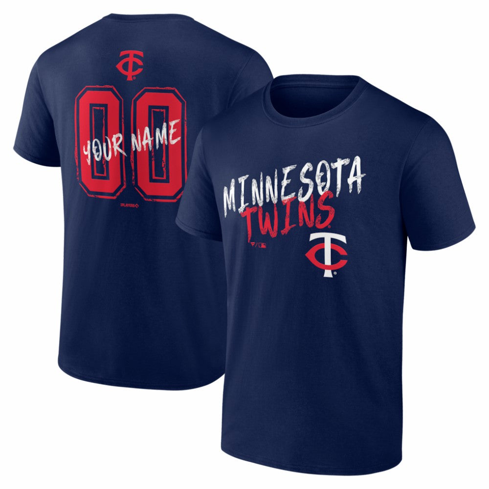 Minnesota Twins  Hustle Personalized Name & Number T-Shirt - Navy - MLB Discount