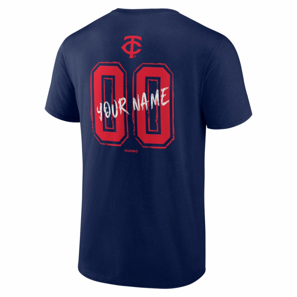 Minnesota Twins  Hustle Personalized Name & Number T-Shirt - Navy - MLB Discount