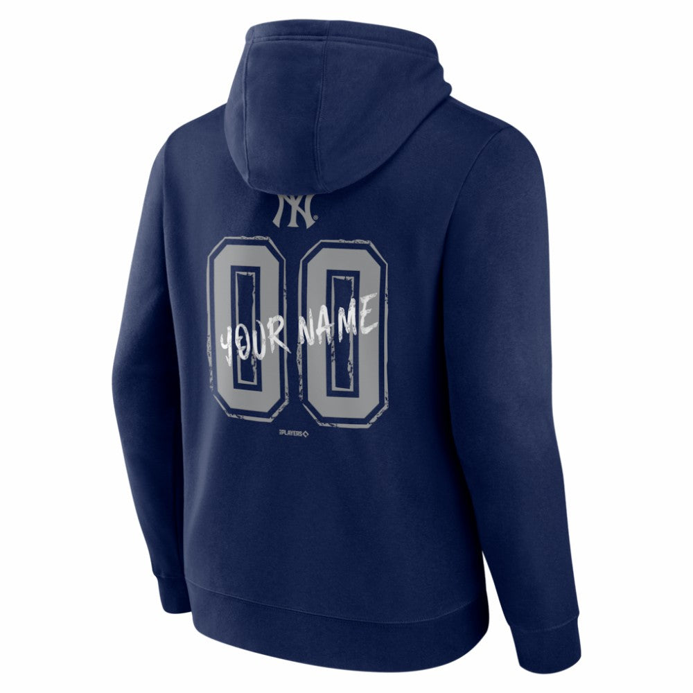 New York Yankees  Hustle Personalized Name & Number Hoodie - Navy - MLB Discount