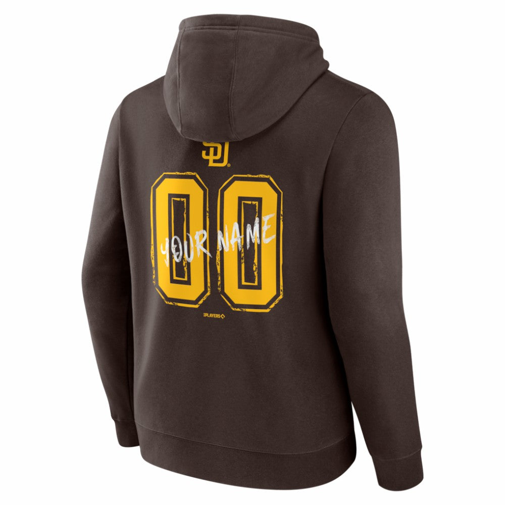San Diego Padres  Hustle Personalized Name & Number Hoodie - Brown - MLB on Sale