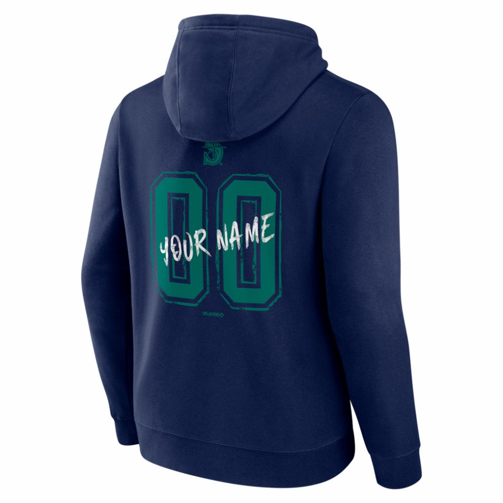 Seattle Mariners  Hustle Personalized Name & Number Hoodie - Navy - MLB Lifestyle