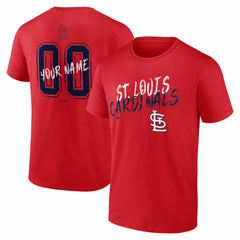 St. Louis Cardinals  Hustle Personalized Name & Number T-Shirt - Red - MLB Sale