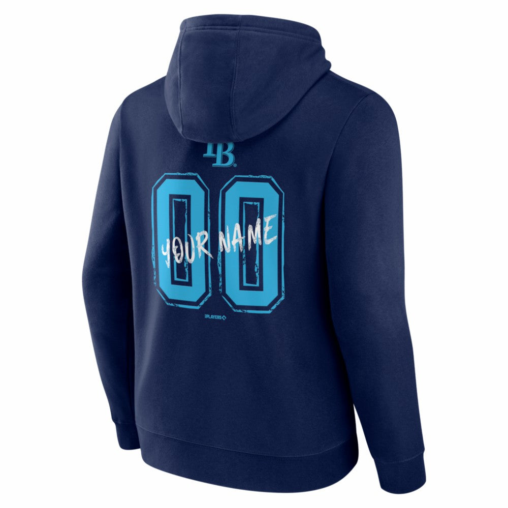 Tampa Bay Rays  Hustle Personalized Name & Number Hoodie - Navy - MLB Discount