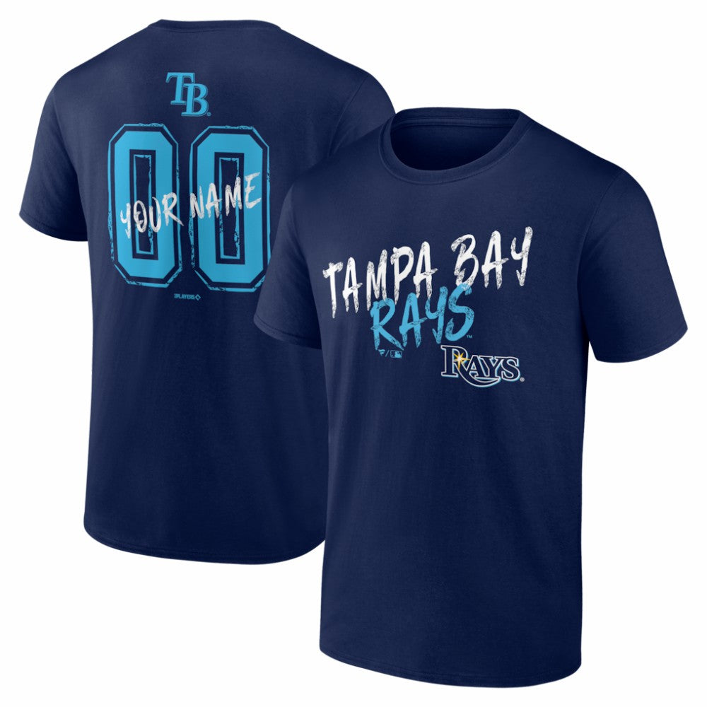 Tampa Bay Rays  Hustle Personalized Name & Number T-Shirt - Navy - MLB Lifestyle